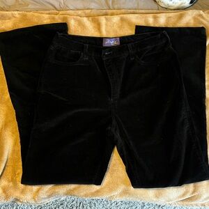 NYDJ Black Velvet-Like Pants Size 14